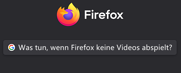 Videos werden nicht abgespielt Firefox
